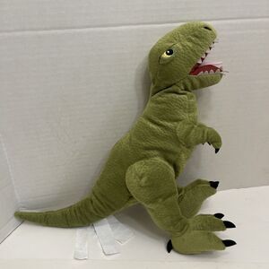 Ikea Tyrannosaurus Rex Plush Green Stuffed Animal 14" T-rex Jattelik Dinosaur
